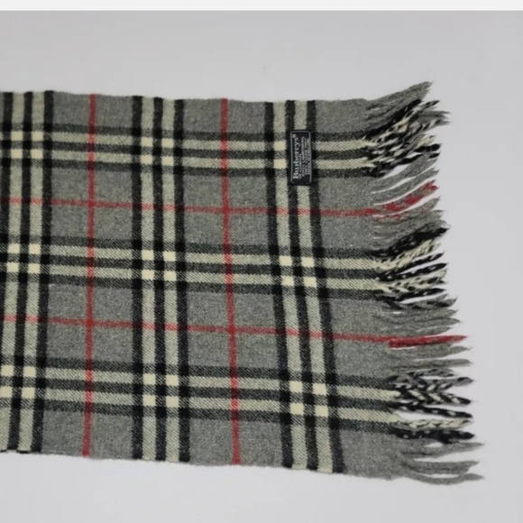 Burberry Plaid Scarf with Fringe - Picture 5 of 10